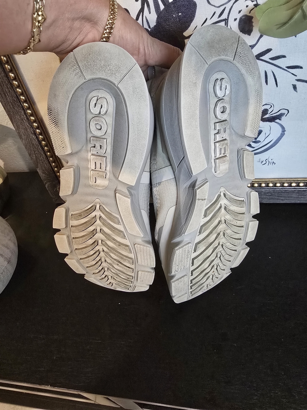 Sorel Kinetic Rush Ripstop Fabric Sneakers in Dove Grey Women's 9 - Picture 8 of 11